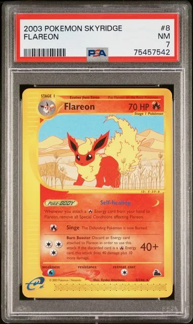 2003 Pokemon Skyridge Flareon #8 card image