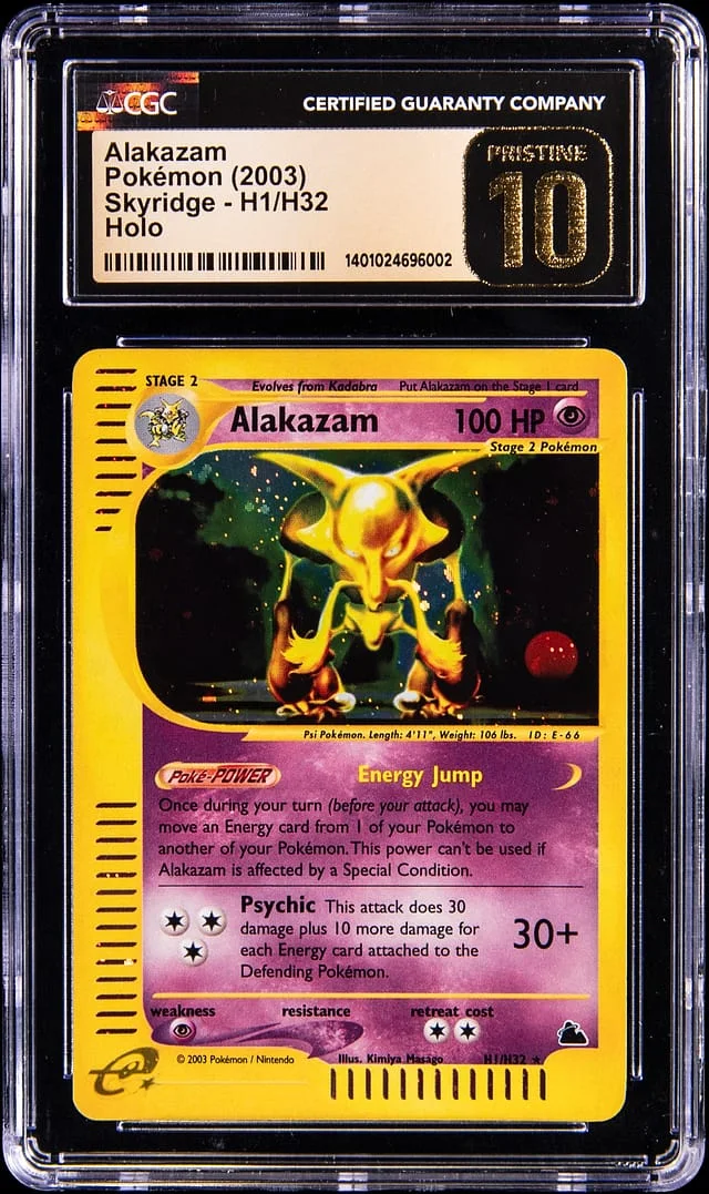 2003 Pokemon Skyridge Holo Alakazam #H1 card image