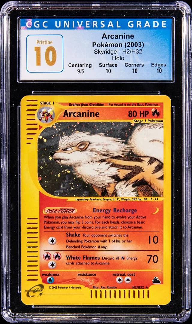 2003 Pokemon Skyridge Holo Arcanine #H2 card image