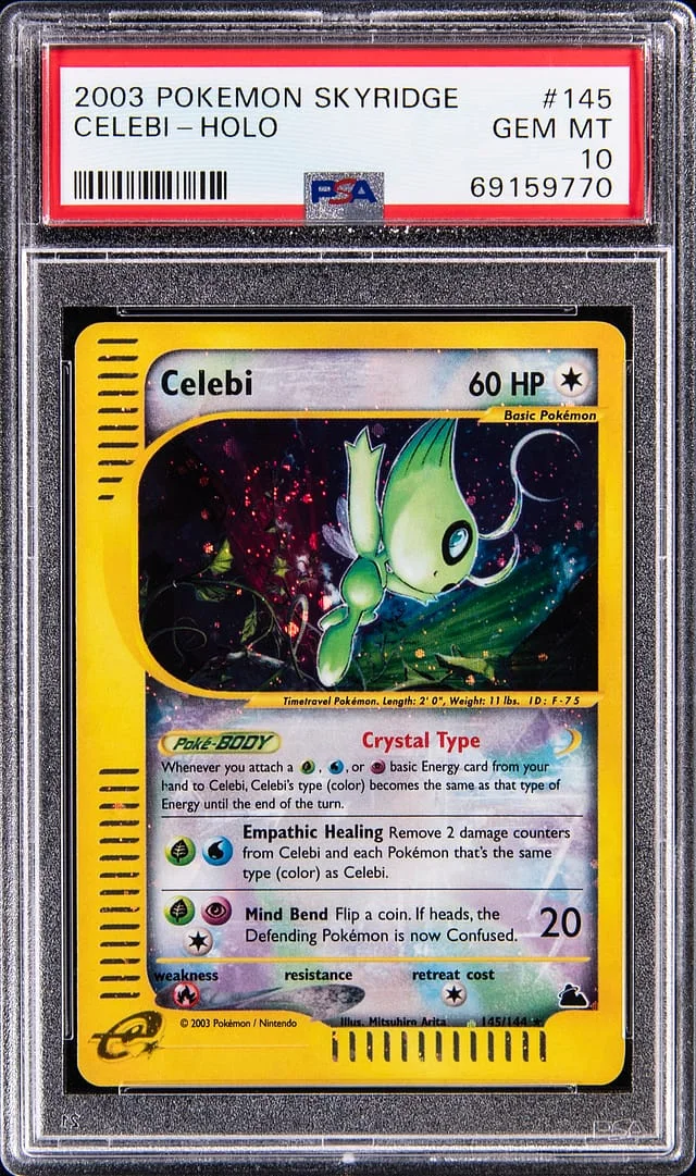 2003 Pokemon Skyridge Holo Crystal Celebi #145 card image