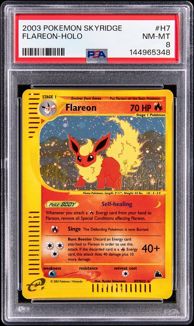 2003 Pokemon Skyridge Holo Flareon #H7 card image