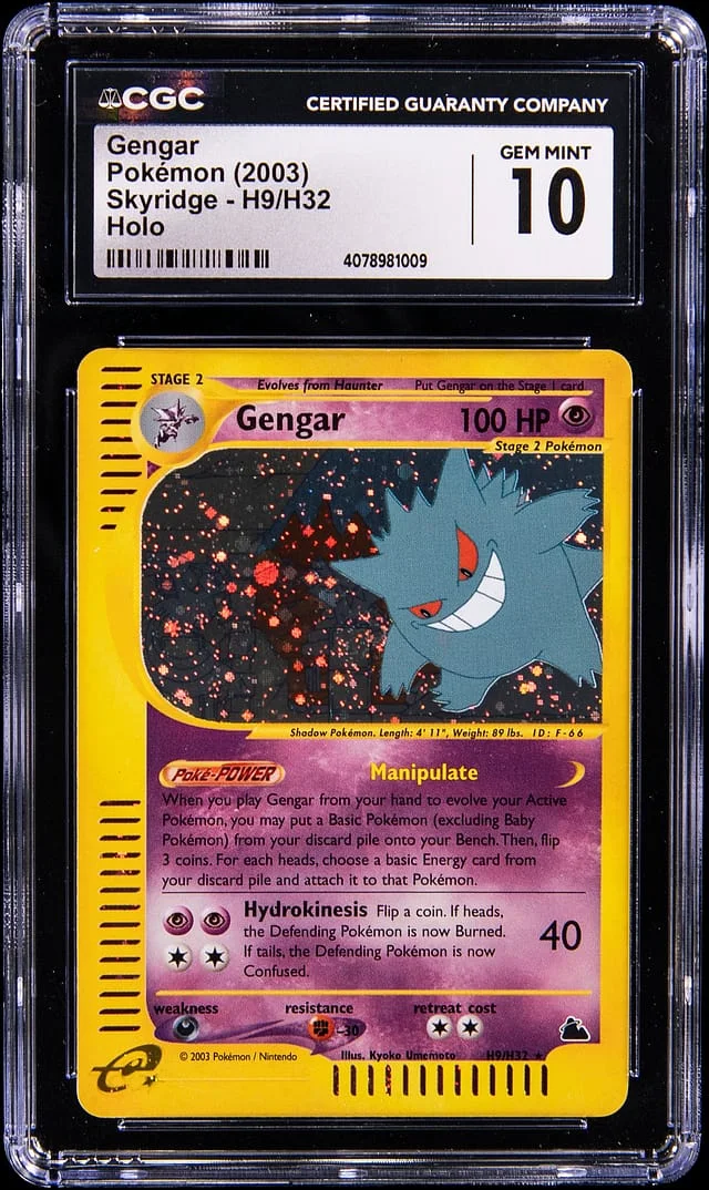 2003 Pokemon Skyridge Holo Gengar #H9 card image