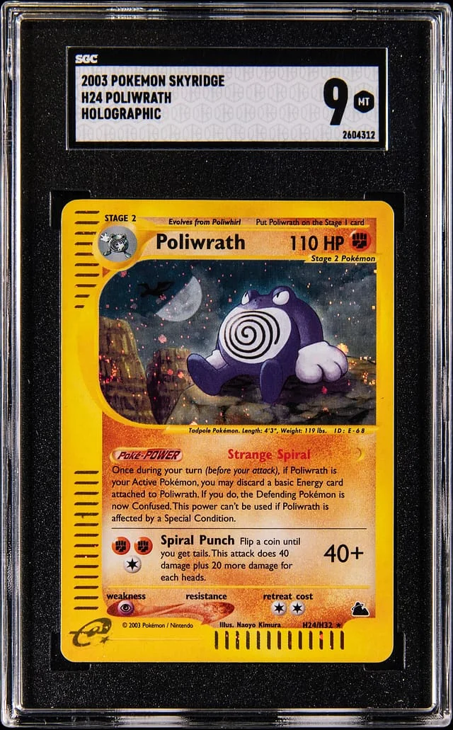 2003 Pokemon Skyridge Holo Poliwrath #H24 card image