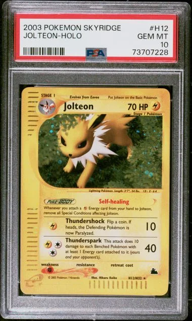 2003 Pokemon Skyridge Holofoil Jolteon #H12 card image
