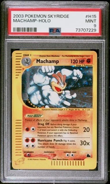 2003 Pokemon Skyridge Holofoil Machamp #H15 card image