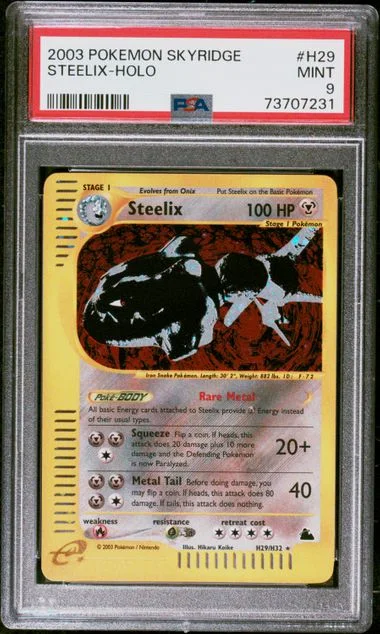 2003 Pokemon Skyridge Holofoil Steelix #H29 card image