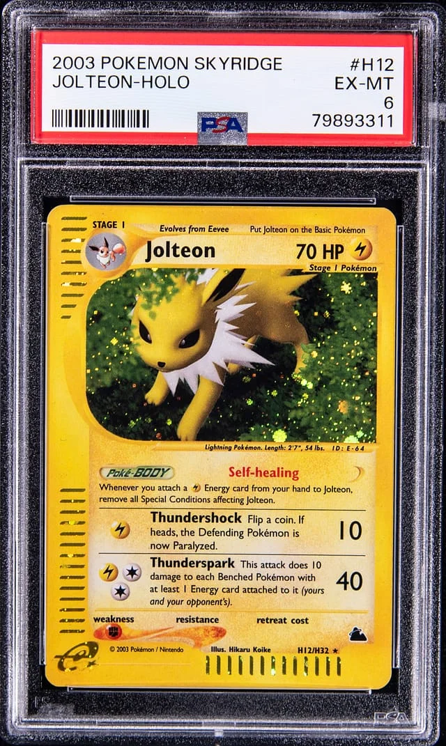 2003 Pokemon Skyridge Jolteon - Holo #H12 card image