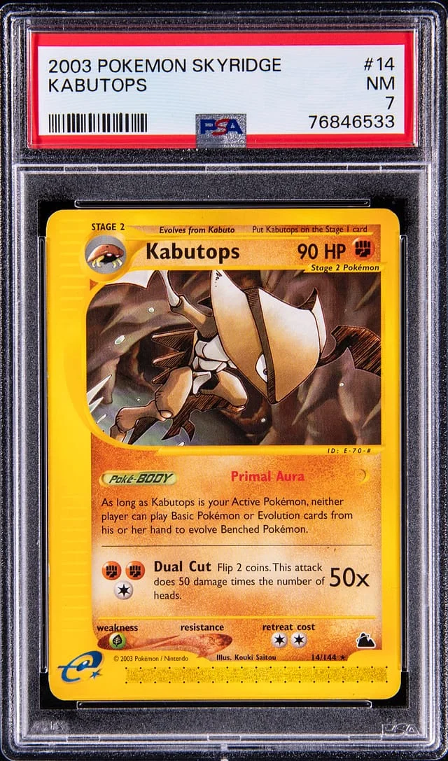 2003 Pokemon Skyridge Kabutops #14 card image