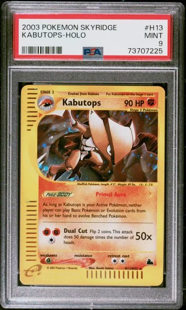 2003 Pokemon Skyridge Kabutops-Holo #H13 card image