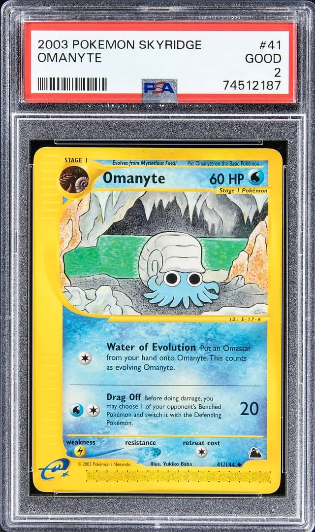 2003 Pokemon Skyridge Omanyte #41 card image