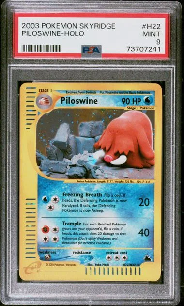 2003 Pokemon Skyridge Piloswine-Holo #H22 card image