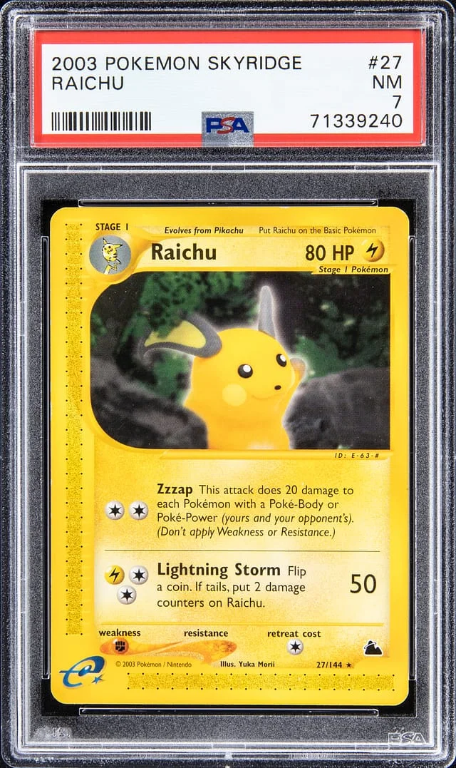 2003 Pokemon Skyridge Raichu #27 card image