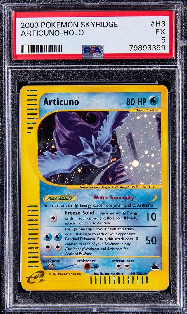 2003 Pokemon Skyridge Rare Holofoil Articuno #H3 card image