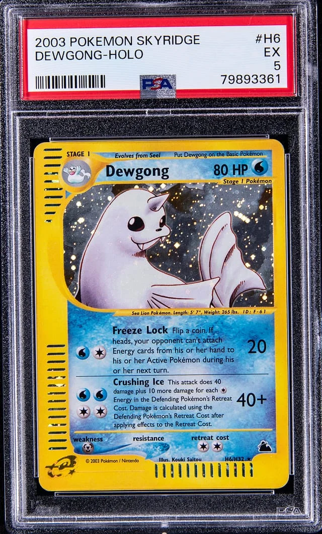 2003 Pokemon Skyridge Rare Holofoil Dewgong #H6 card image