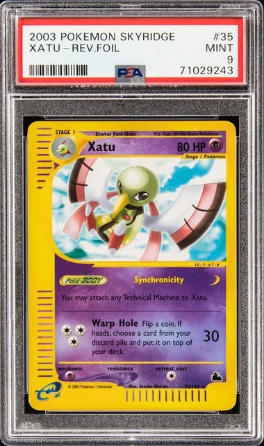 2003 Pokemon Skyridge Rare Reverse Foil Xatu #35 card image