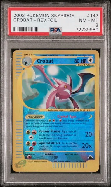 2003 Pokemon Skyridge Reverse Foil Crobat #147 card image