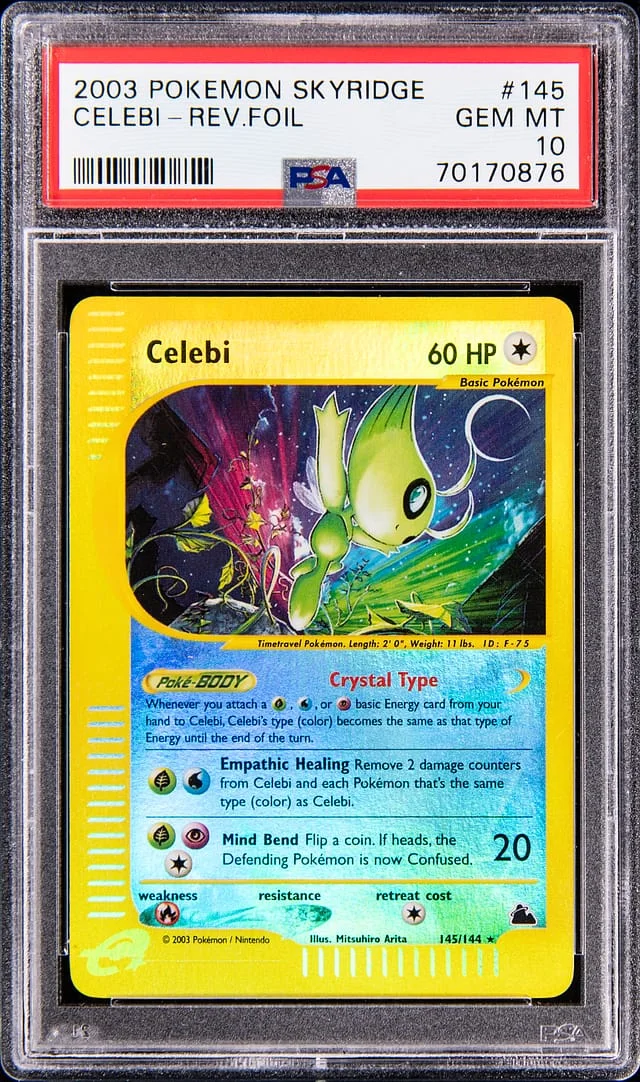 2003 Pokemon Skyridge Reverse Foil Crystal Celebi #145 card image