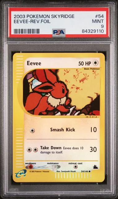 2003 Pokemon Skyridge Reverse Foil Eevee #54 card image