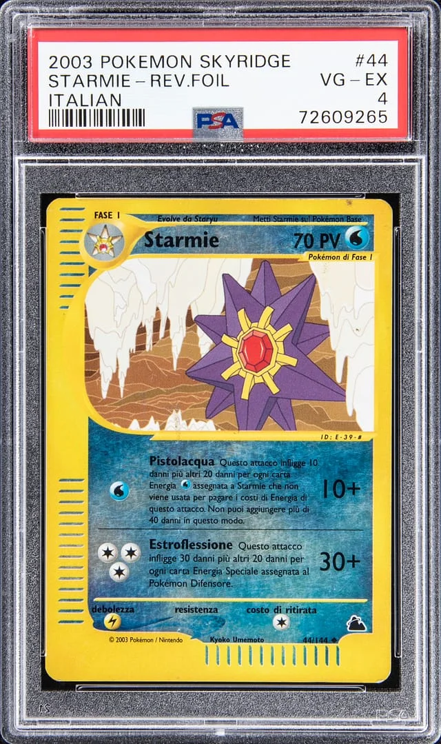 2003 Pokemon Skyridge Reverse Foil - Italian Starmie #44 card image