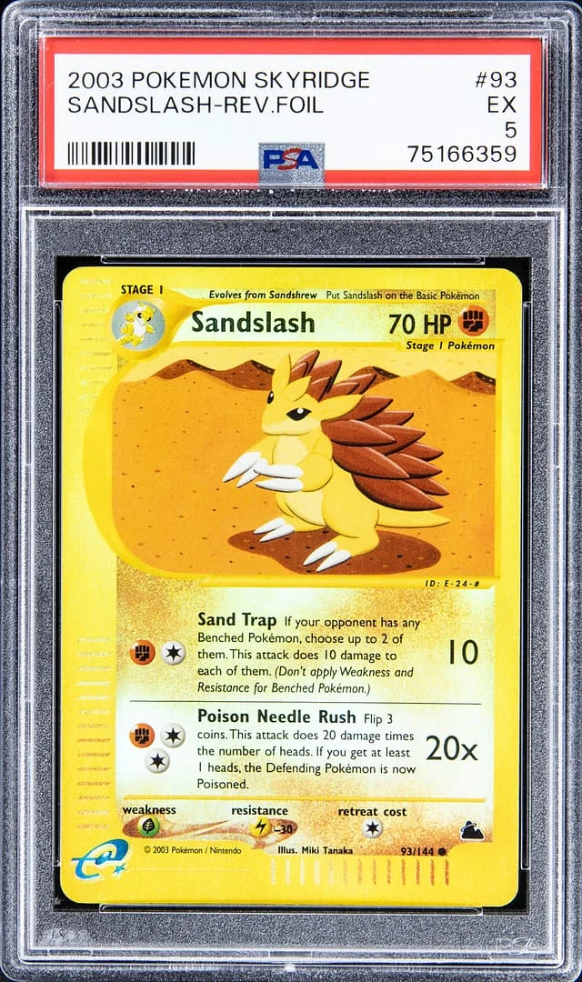 2003 Pokemon Skyridge Reverse Foil Sandslash #93 card image
