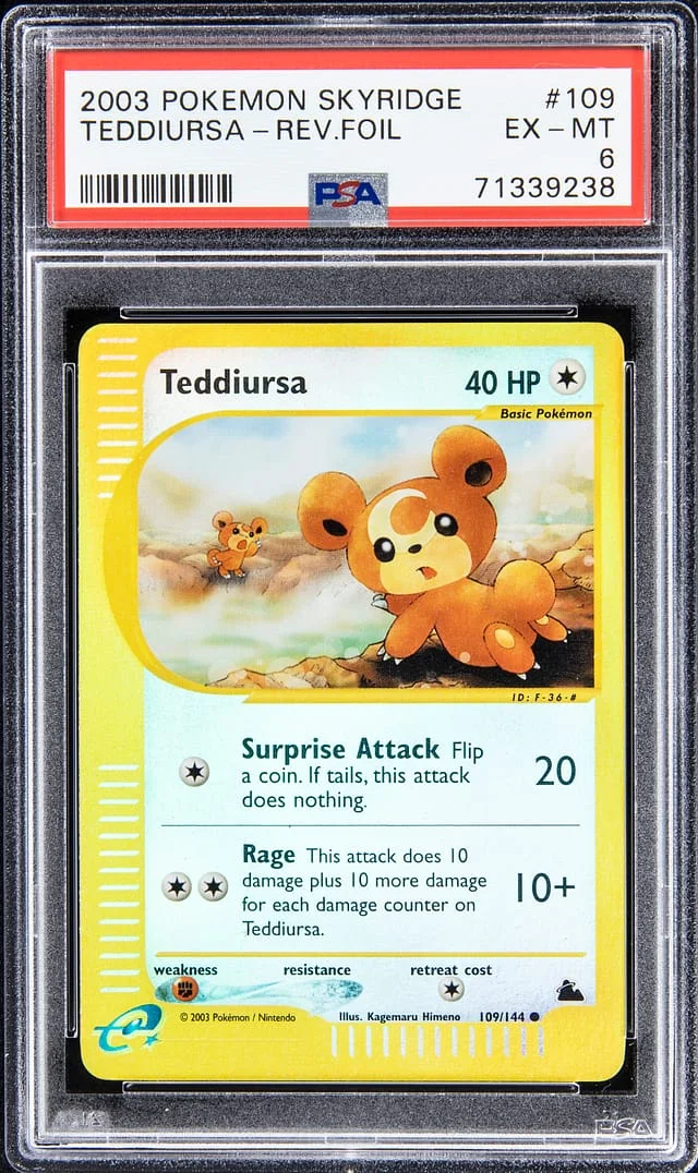 2003 Pokemon Skyridge Reverse Foil Teddiursa #109 card image