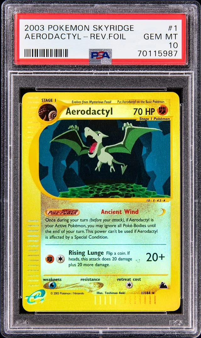 2003 Pokemon Skyridge Reverse Holo Aerodactyl #1 card image