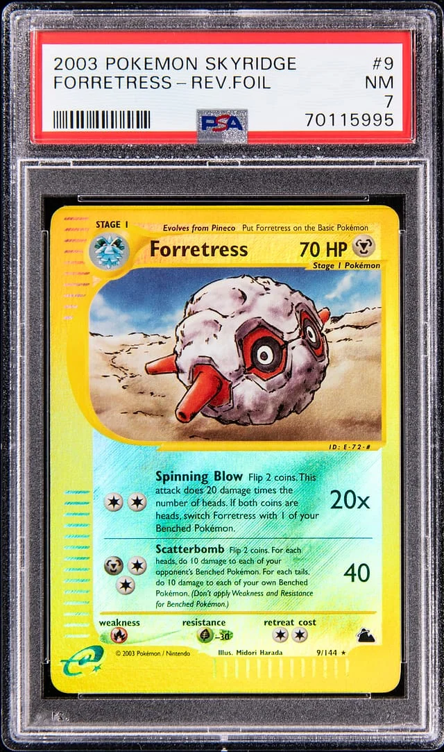 2003 Pokemon Skyridge Reverse Holo Forretress #9 card image