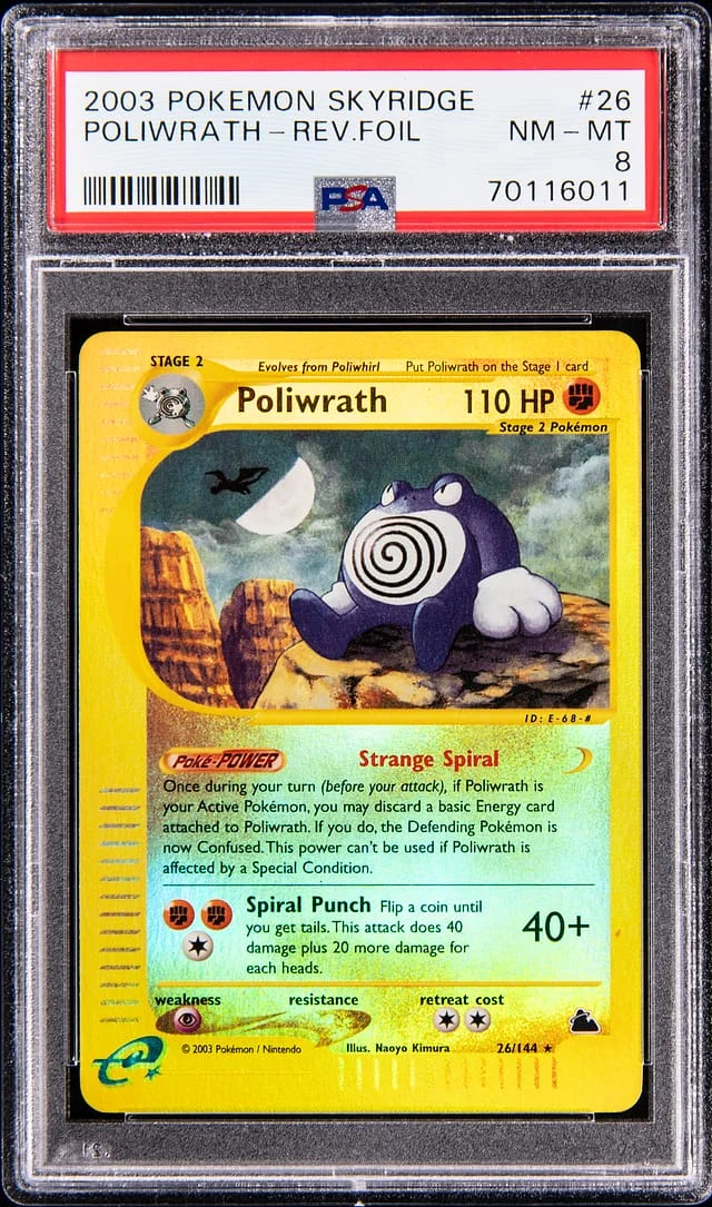2003 Pokemon Skyridge Reverse Holo Poliwrath #26 card image