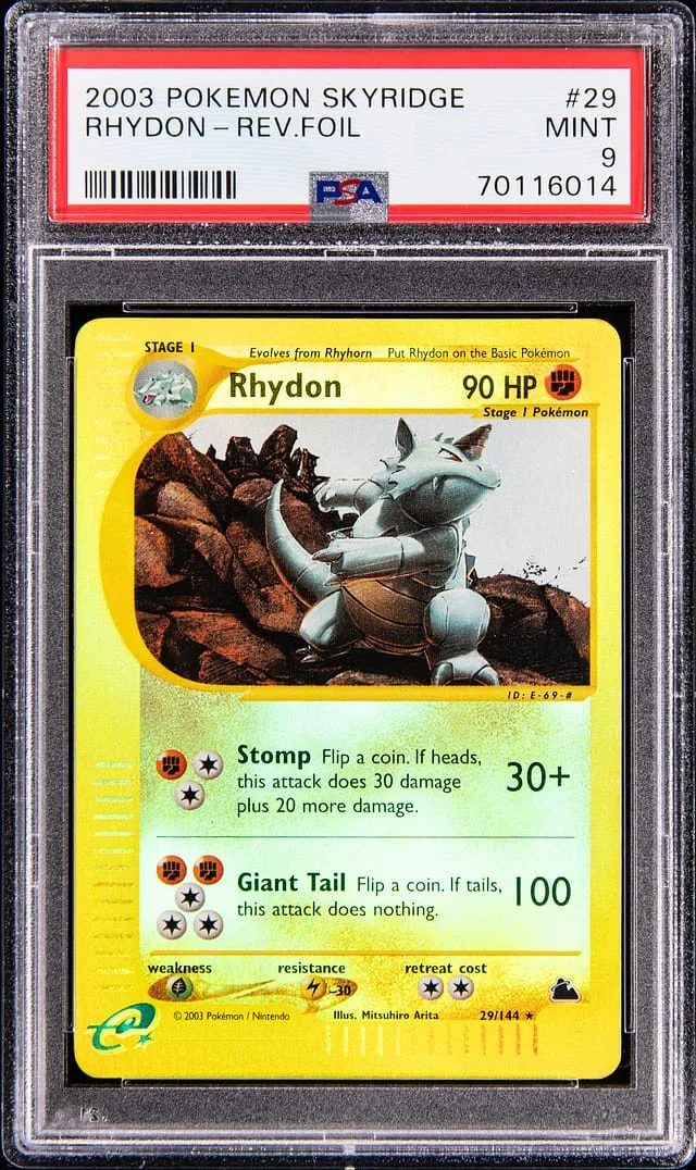 2003 Pokemon Skyridge Reverse Holo Rhydon #29 card image