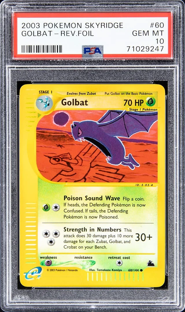 2003 Pokemon Skyridge Reverse Holofoil Golbat #60 card image