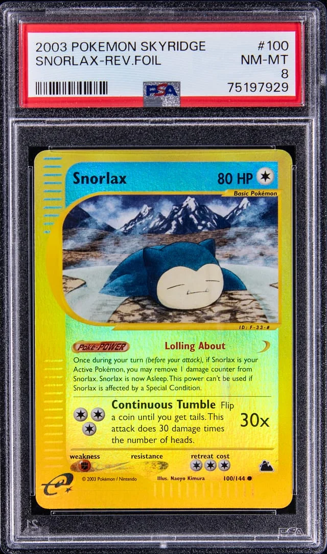 2003 Pokemon Skyridge Snorlax Reverse #100 card image