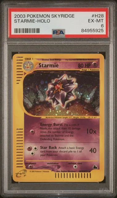 2003 Pokemon Skyridge Starmie-Holo #H28 card image