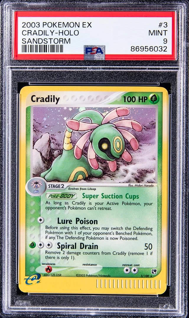 2003 Pokemon XY Sandstorm Rare Holofoil Cradily #3 card image