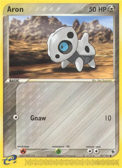 2003 Ruby & Sapphire Aron Uncommon #025/109 Uncommon card image