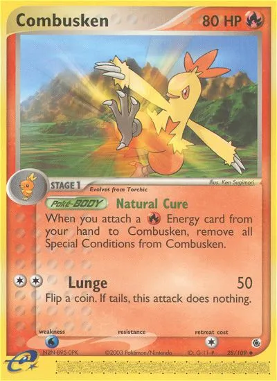 2003 Ruby & Sapphire Combusken Uncommon #027/109 Uncommon card image