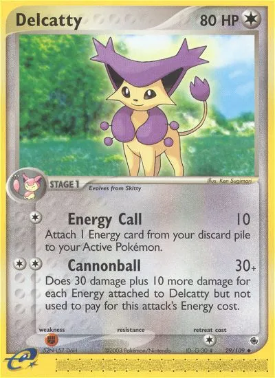 2003 Ruby & Sapphire Delcatty Rare Holo #005/109 Rare Holo card image