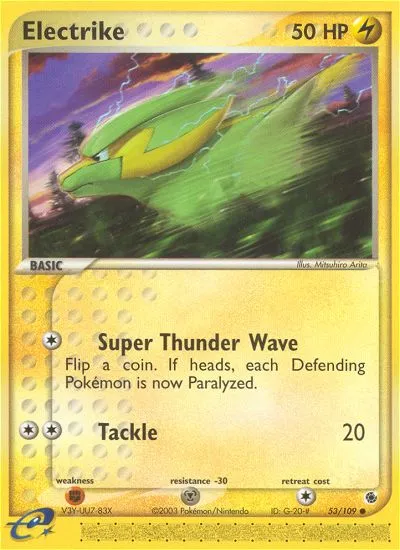 2003 Ruby & Sapphire Electrike #052/109 Common card image