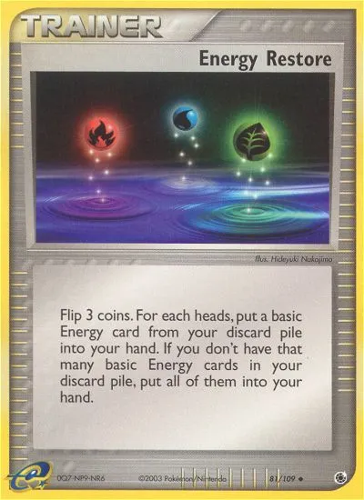 2003 Ruby & Sapphire Energy Restore Uncommon #081/109 Uncommon card image