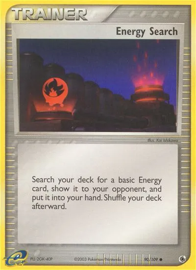 2003 Ruby & Sapphire Energy Search Common #090/109 Common card image
