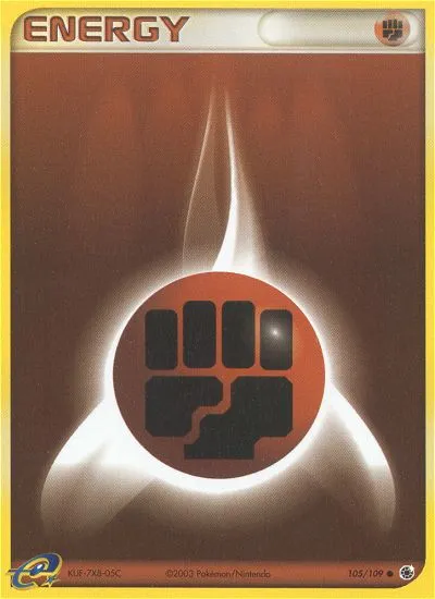 2003 Ruby & Sapphire Fighting Energy Common #105/109 Common card image