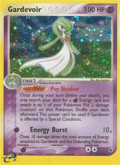 2003 Ruby & Sapphire Gardevoir Rare Holo #007/109 Rare Holo card image