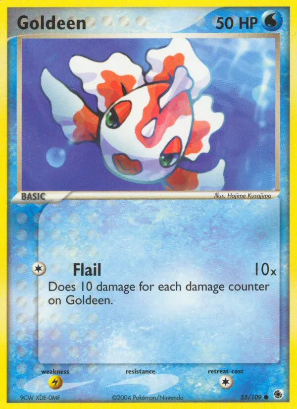 2003 Ruby & Sapphire Goldeen Common #055/109 Common card image