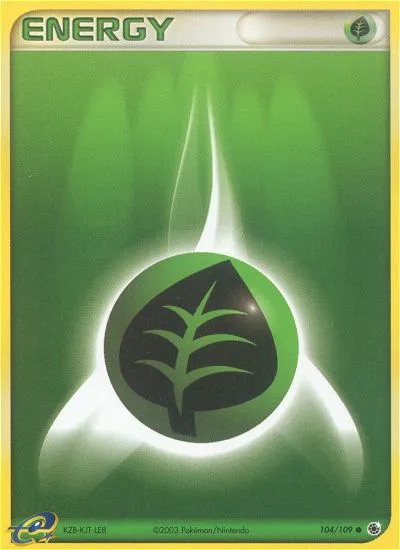 2003 Ruby & Sapphire Grass Energy Common #104/109 Common card image
