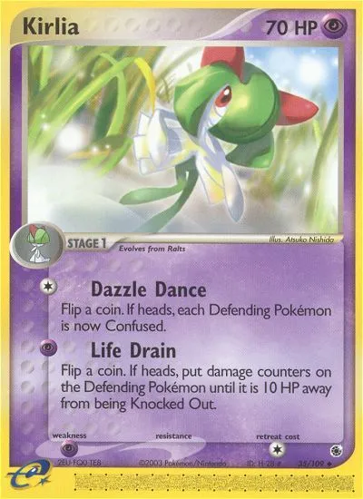 2003 Ruby & Sapphire Kirlia #035/109 Uncommon card image