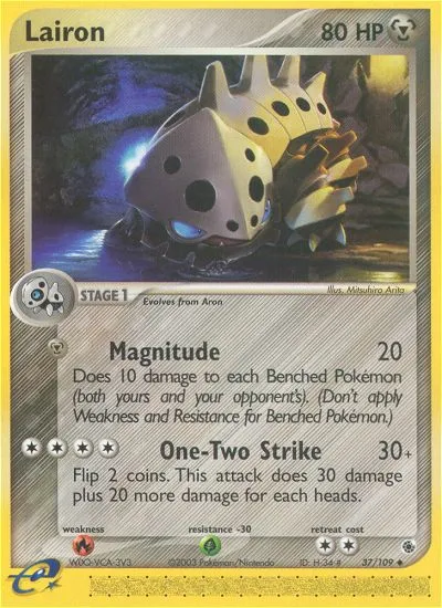2003 Ruby & Sapphire Lairon Uncommon #036/109 Uncommon card image