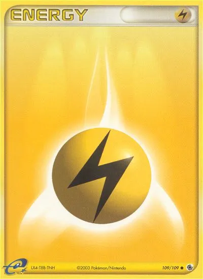 2003 Ruby & Sapphire Lightning Energy Common #109/109 Common card image