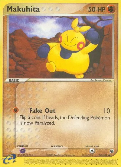 2003 Ruby & Sapphire Makuhita #058/109 Common card image