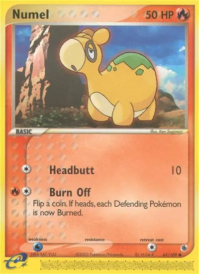 2003 Ruby & Sapphire Numel Common #061/109 Common card image