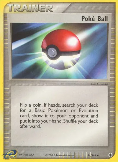 2003 Ruby & Sapphire Poké Ball Uncommon #086/109 Uncommon card image
