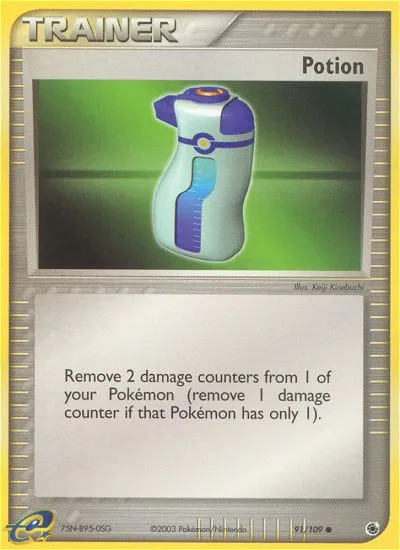 2003 Ruby & Sapphire Potion Common #091/109 Common card image